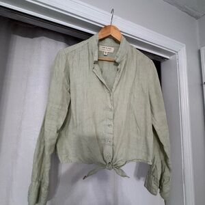 Cloth & Stone Linen Blouse, Small